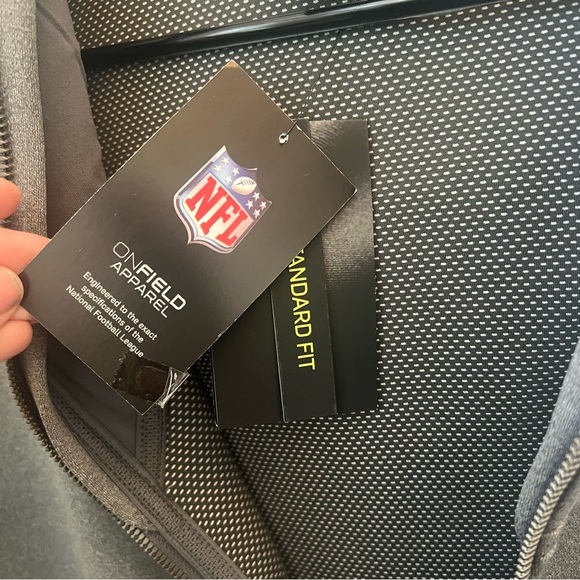 Nike Dark Gray Short Sleeve Sideline Minnesota Vikings Full Zip Hoodie NWT - Picture 4 of 9